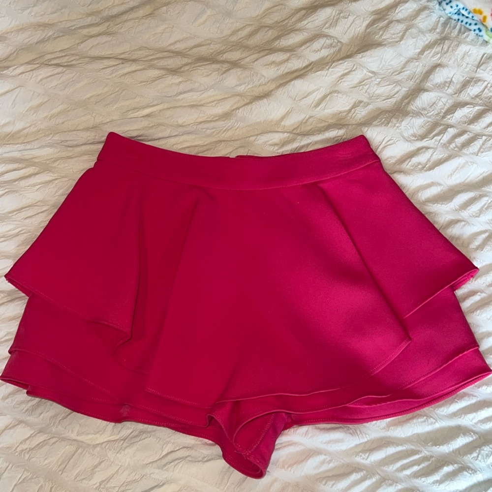 Pink ruffle skort
